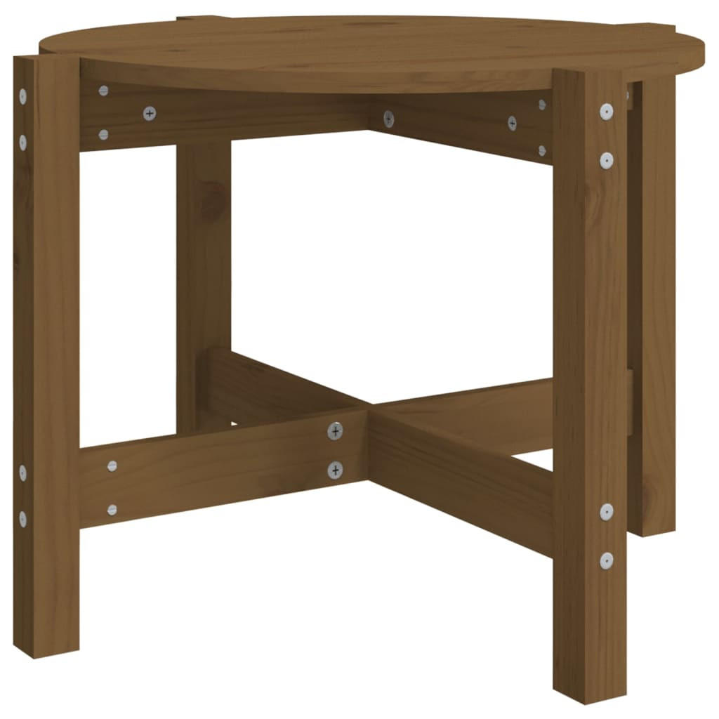 COUCHTISCH Honigbraun Ø 62,5x45 cm Massivholz Kiefer - Braun, Holz (62.5/62.5/45cm) - furnicato