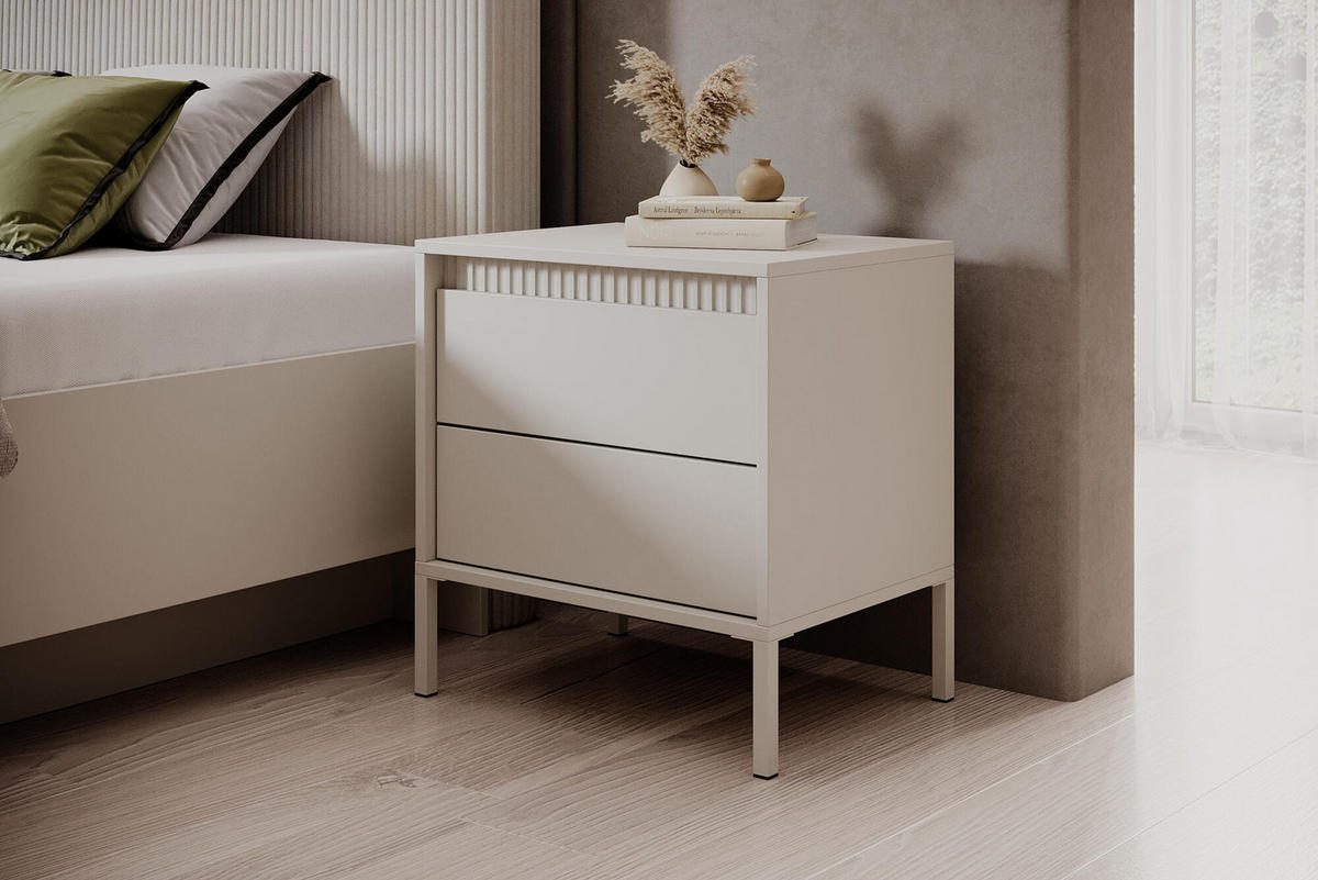 NACHTTISCH SENSATION Beige 54x40x56 cm - Beige, Holzwerkstoff (54/56/40cm) - FURNLUX