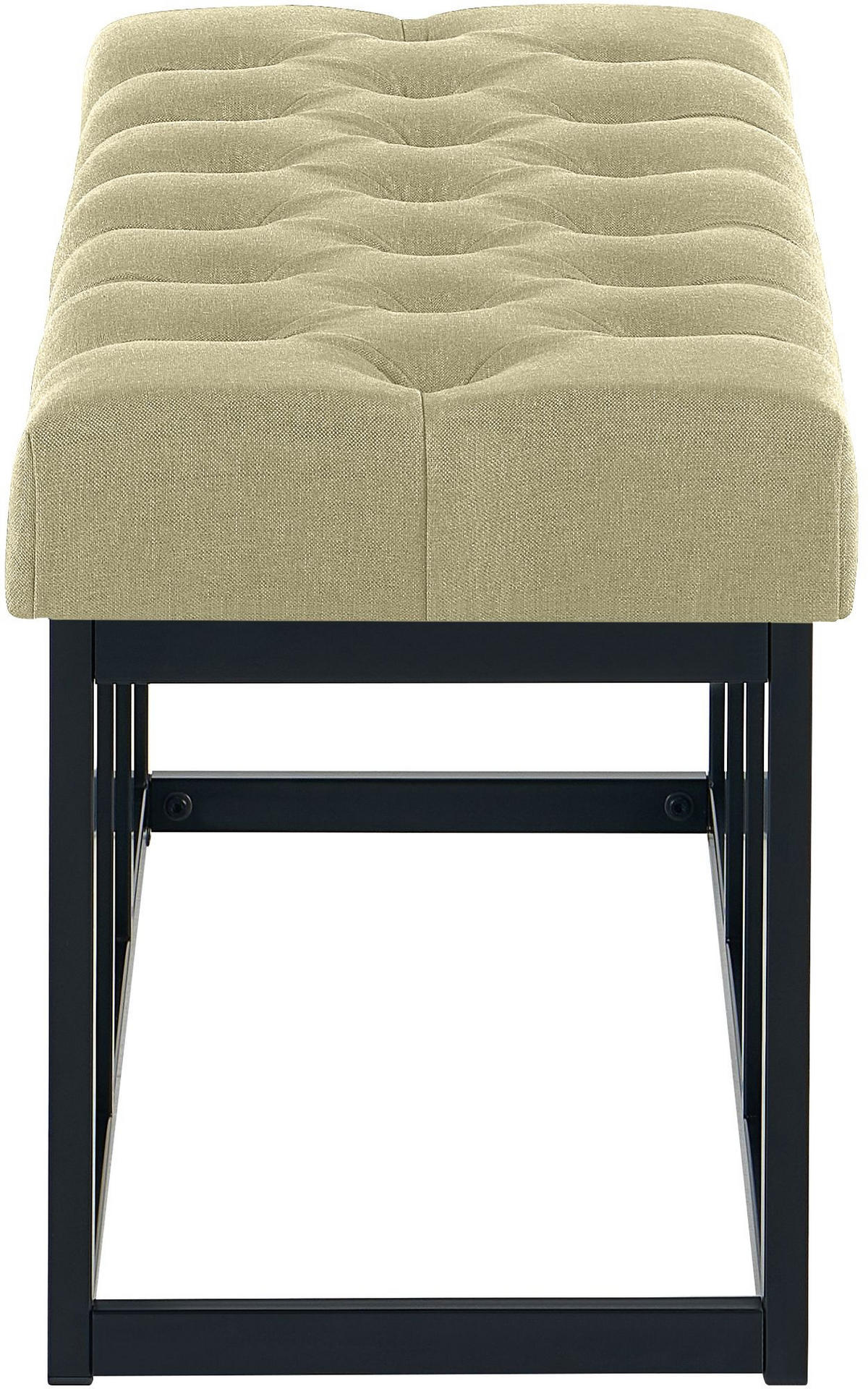 SITZBANK 100/38 cm Stoff Taupe - Taupe/Schwarz, Textil/Metall (100/46/38cm) - CLP