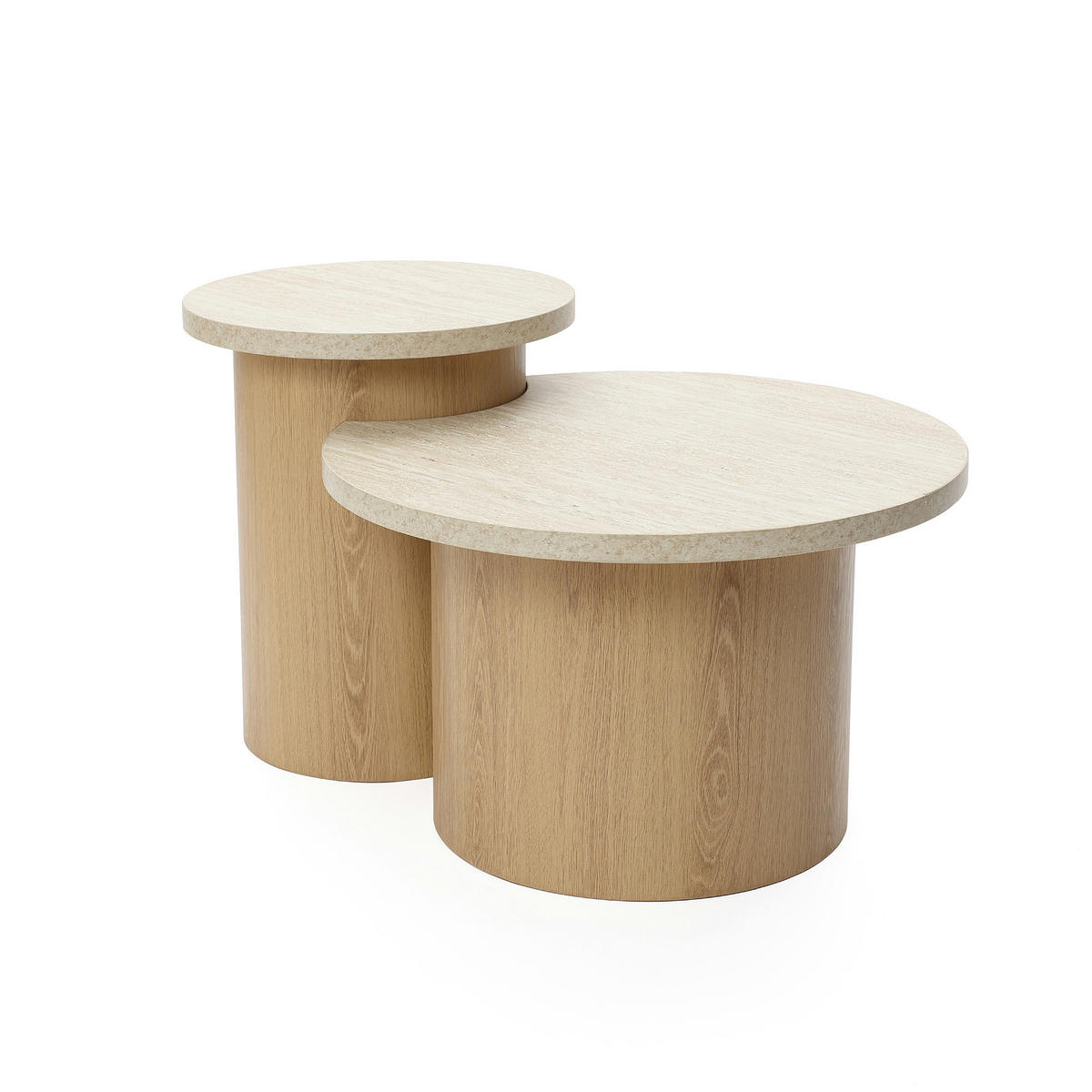 COUCHTISCHE 2er-Set, Holz | B85 x T60 x H47,5 cm - Braun, Holzwerkstoff (60/85/47.5cm) - Hometopia