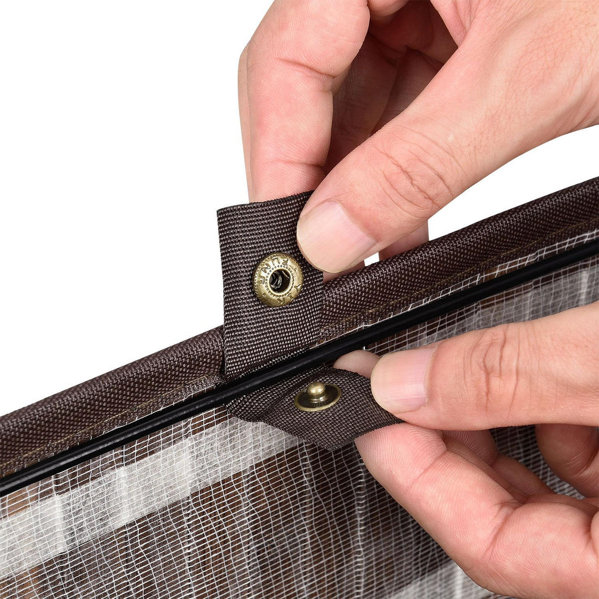 WÄSCHEKORB Curly 72 L braun - Braun, Holz (40/60/30cm) - Juskys