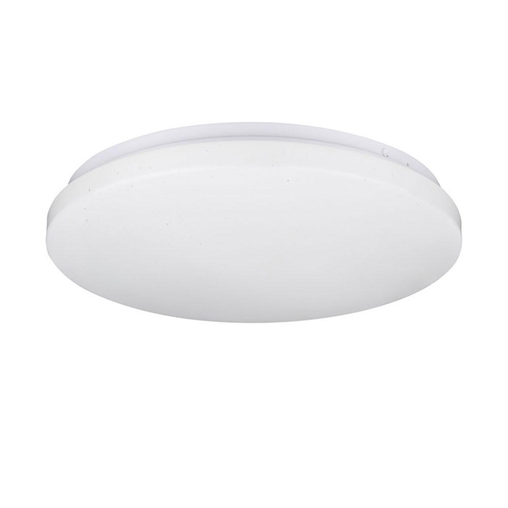 LED DECKENLEUCHTE Opal Weiß mit Sterneneffekt - Weiß, Metall (35/35/5.5cm)