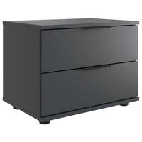 NACHTTISCH Rotterdam graphit 52 / 38 / 40 cm - Schwarz/Graphitfarben, Holz/Holzwerkstoff (52/40/38cm) - Wimex