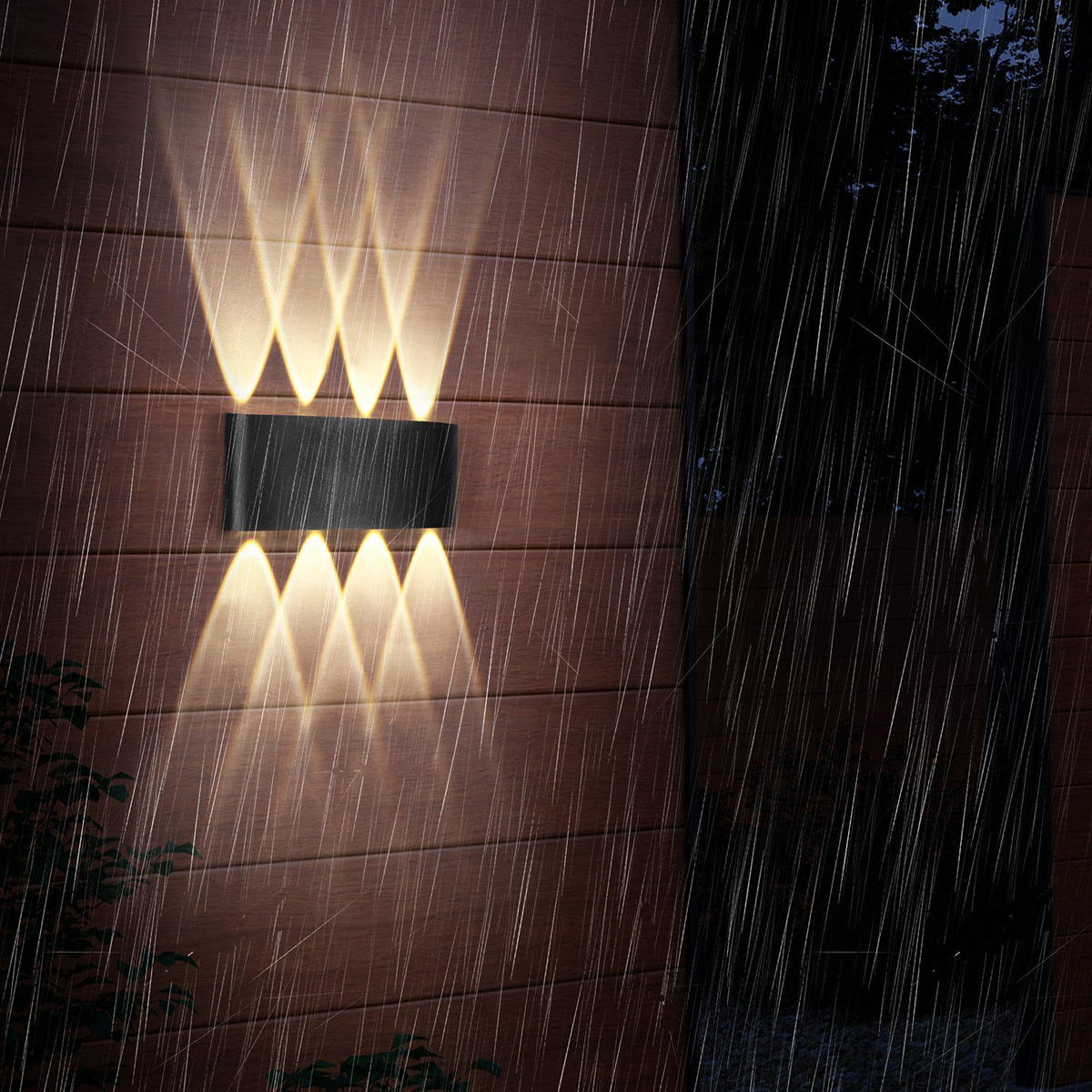LED WANDLEUCHTE Herz 2er-Set - Schwarz, Metall (5/8/22cm) - Nettlife
