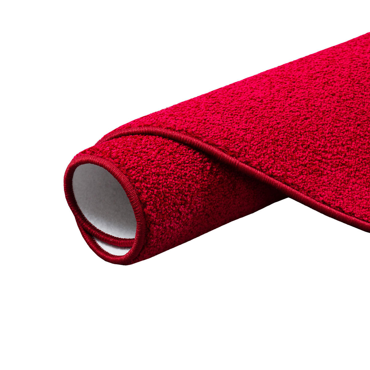HOCHFLOR VELOURS TEPPICH LUNA RUND - Rot, Textil (200/200cm) - Snapstyle