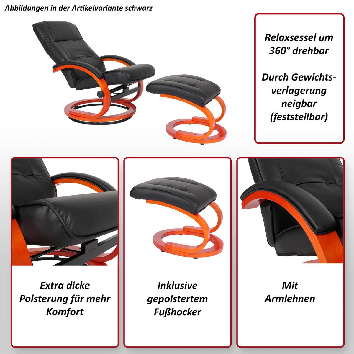 Schwarz, Textil (66/104/89cm) - MCW