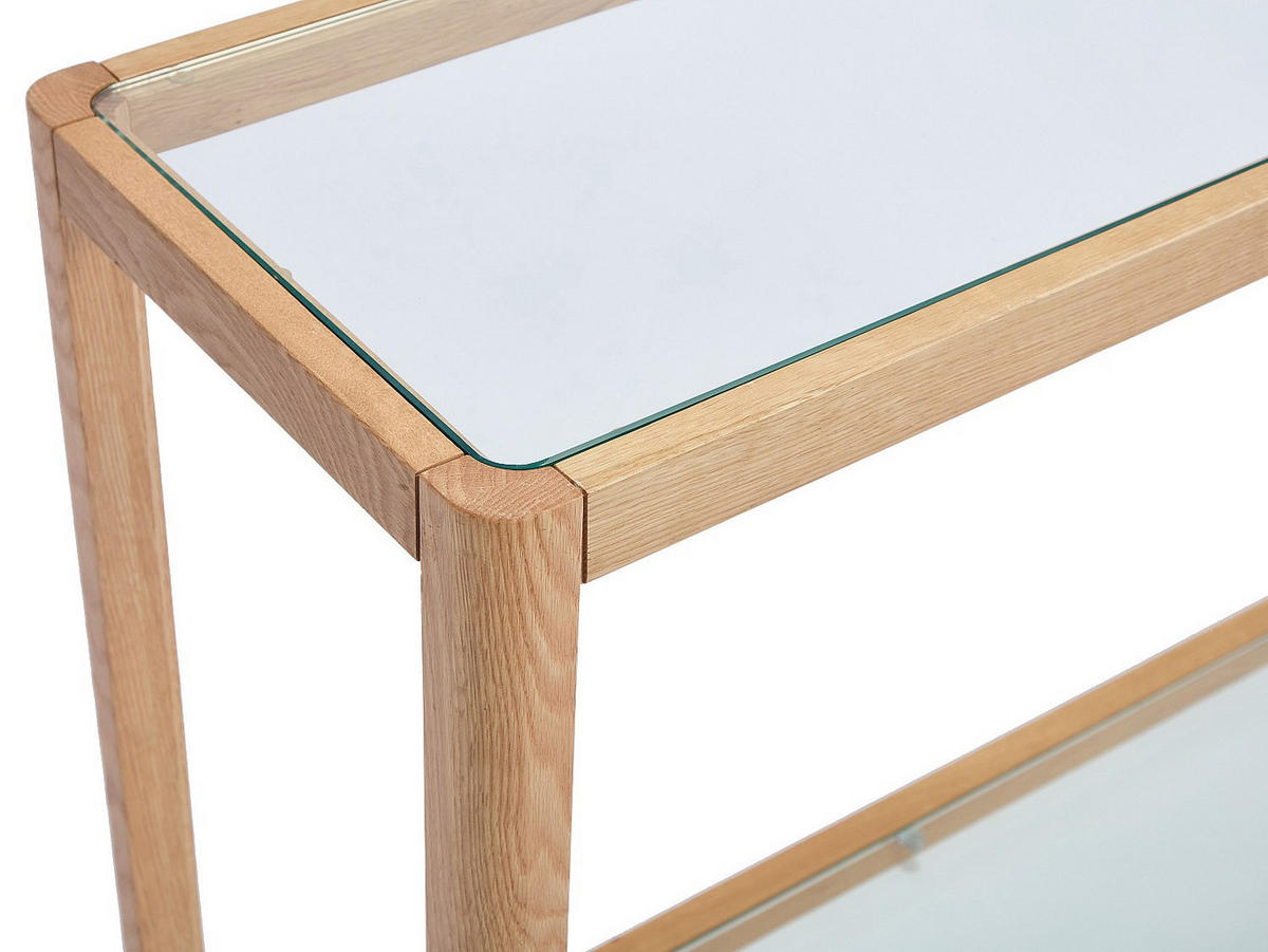 KONSOLENTISCH - 110 cm x 35 cm - glas - transparent, naturfarben hell Zunaril - Transparent, Glas (35/110/75cm) - Vente-Unique