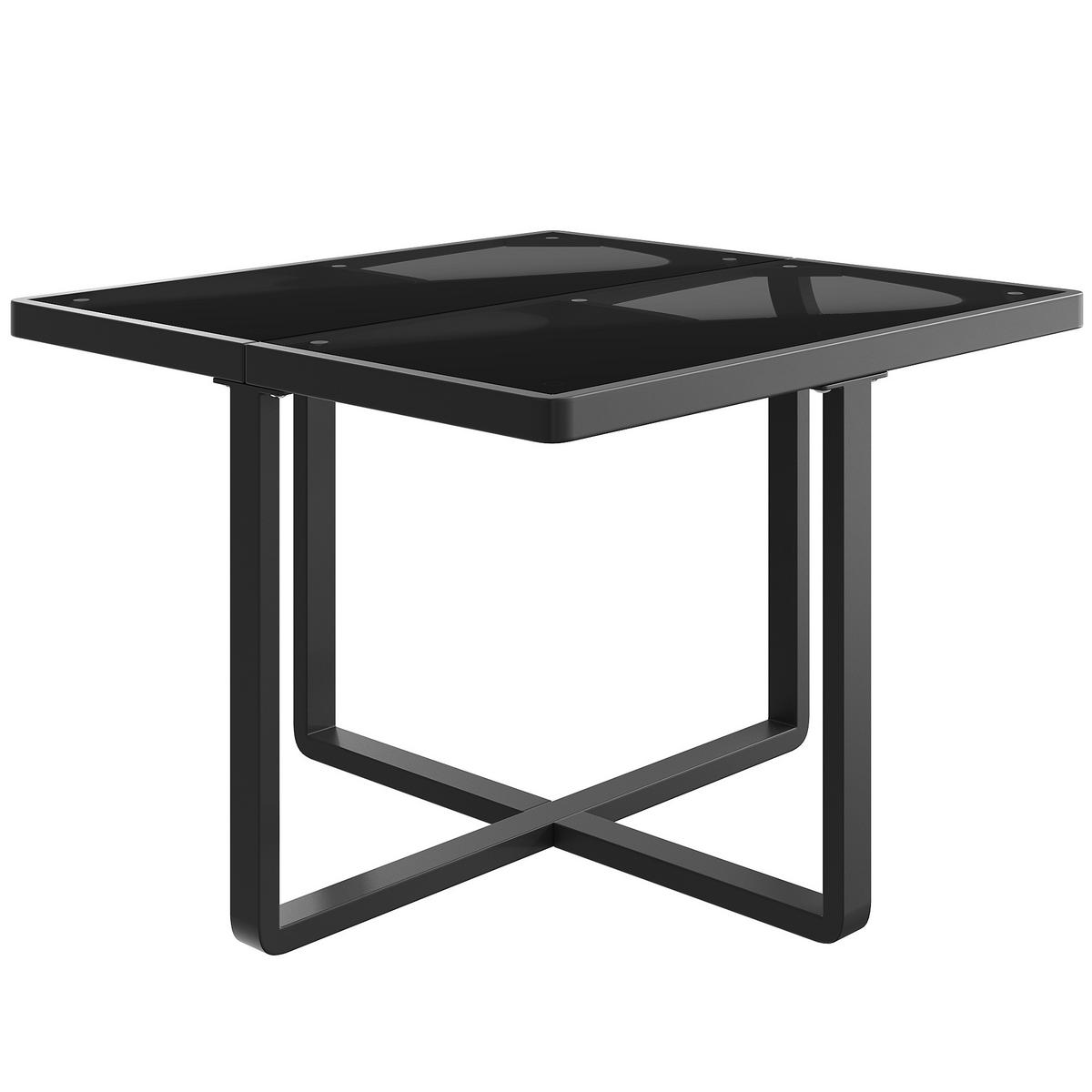 GARTENMÖBEL-SET Modernes 7-tlg. Schwarz - Grau, Metall - ComfortXL