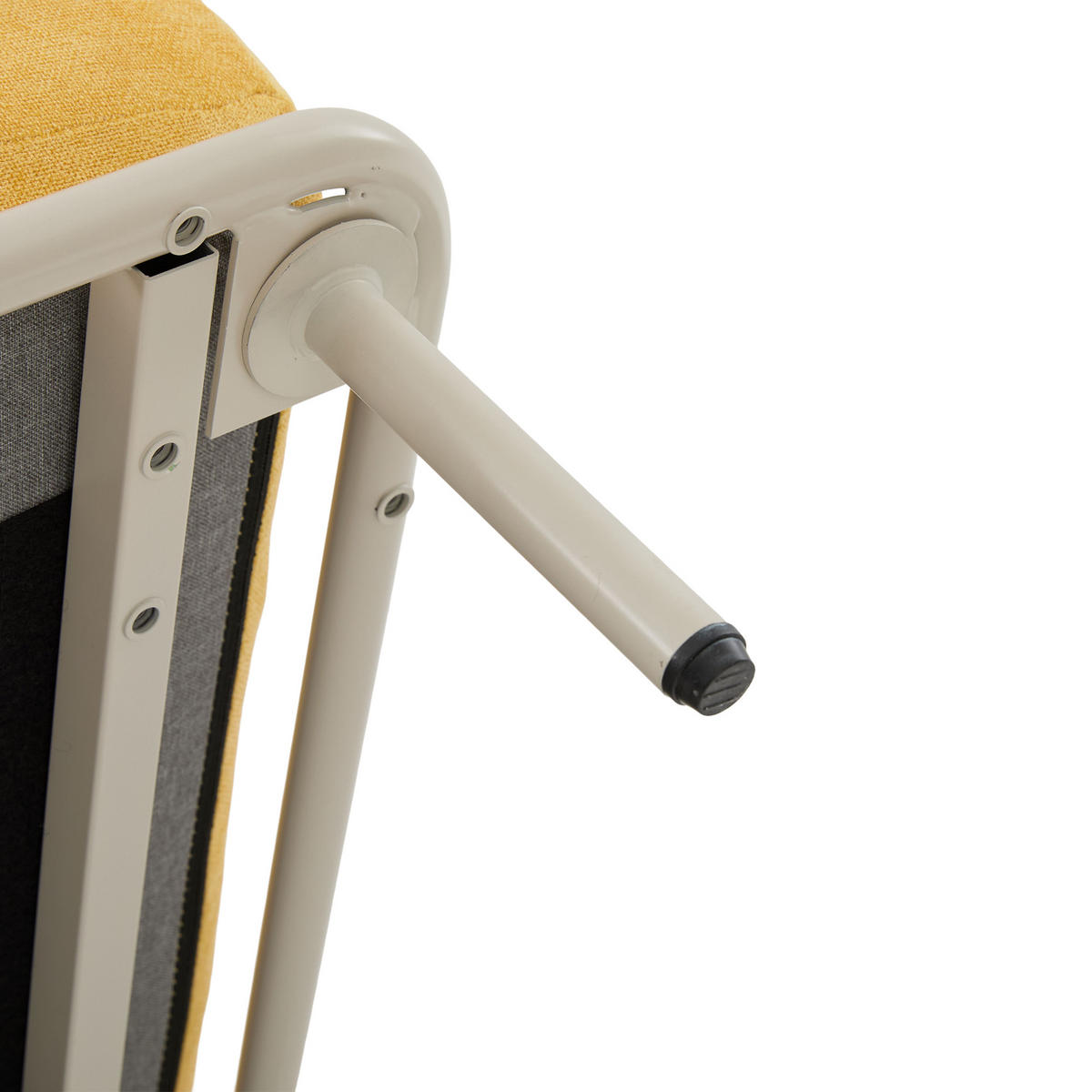 ECKSOFA L-Form 3-Sitzer modular mit Hocker, DE-42607, Mango - Gelb, Metall (251/155cm) - ComfortXL