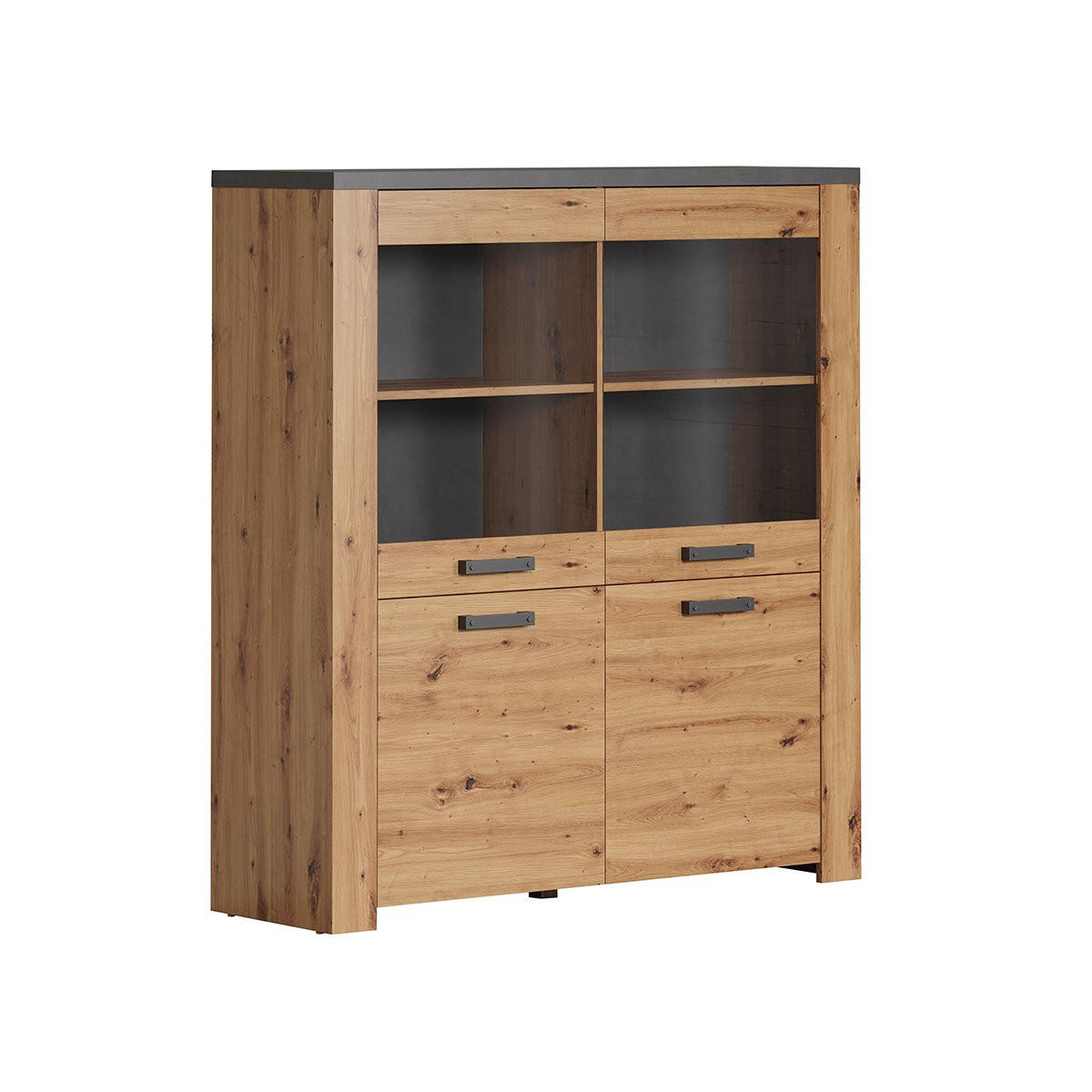 HIGHBOARD Follow Eiche Dekor - Eichefarben, Holzwerkstoff (127/127/139cm) - Trendteam