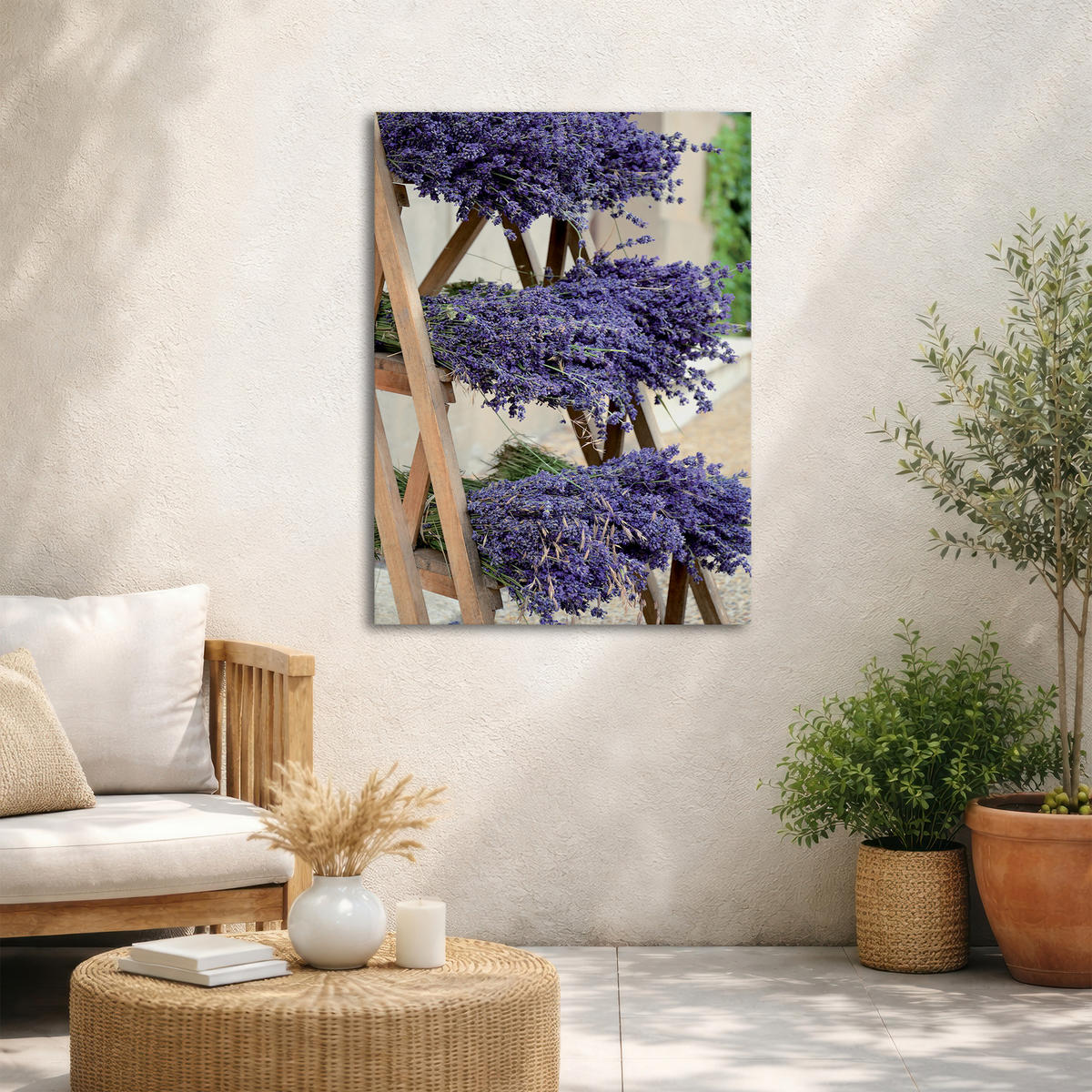 LEINWANDBILD Getrockneter Lavendel 70x50cm - Lila, Textil (70/1cm) - Art for the Home