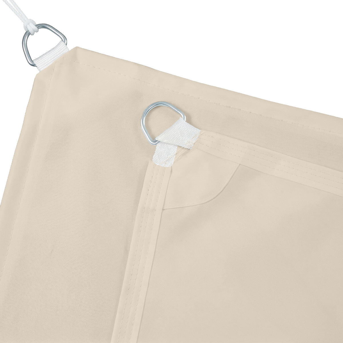 SONNENSEGEL - Beige, Textil/Metall (500/500cm) - Relaxdays