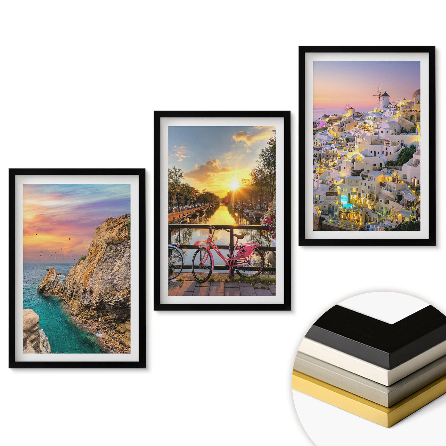 ArtPrintCave Wandbilder Schwarz 40x60 cm