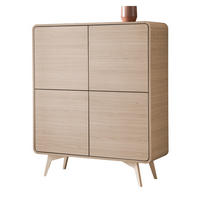 HIGHBOARD Eiche natur skandinavisch 108 cm, Kommode mit Push-to-Open - Eichefarben, Holz/Holzwerkstoff (108/130/39cm) - Furn.Design