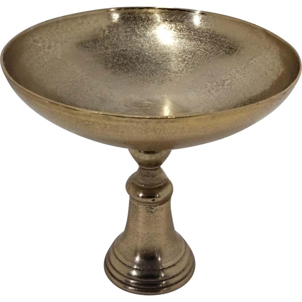 SCHALE Brush - Gold - 41/41/30 cm - Goldfarben, Metall (30cm) - Lesli Living