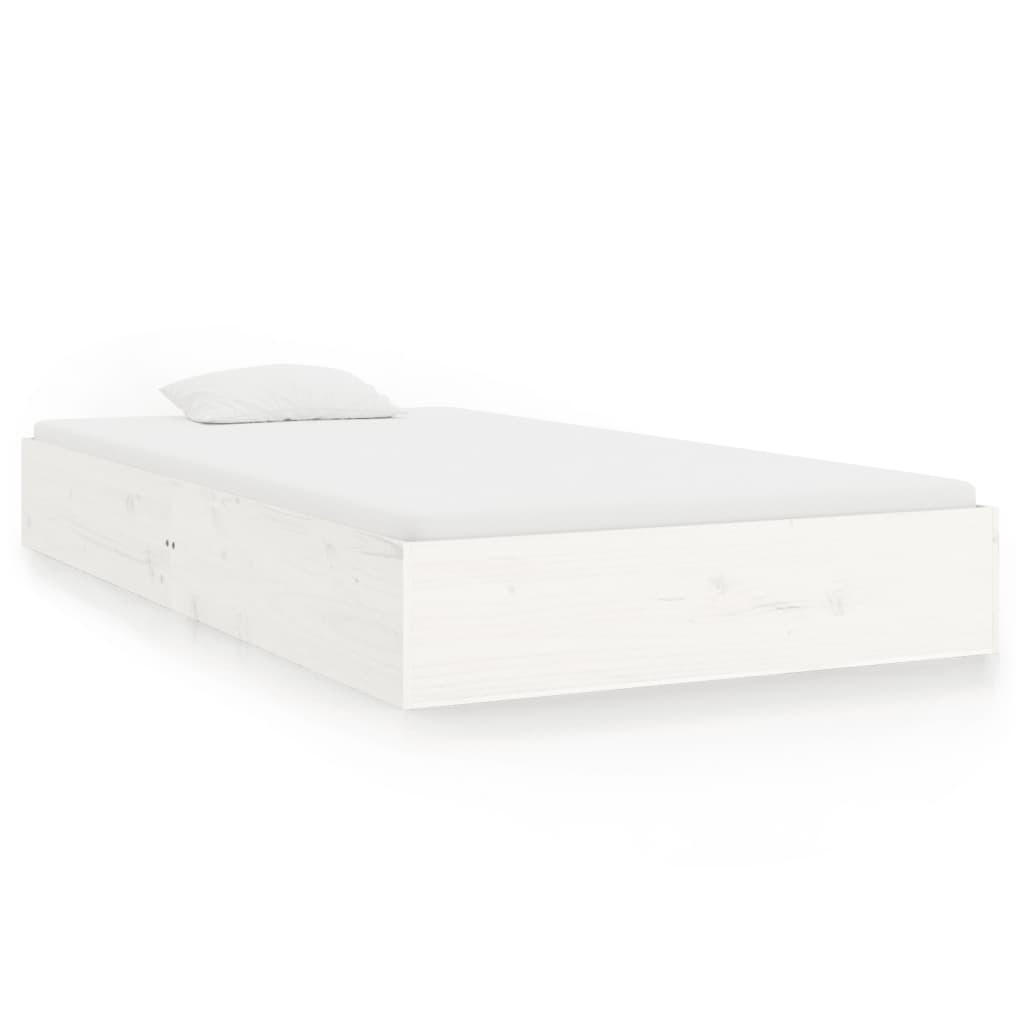 MASSIVHOLZBETT Weiss 90/200 Cm - Weiß, Naturmaterialien (90/200cm) - vidaXL