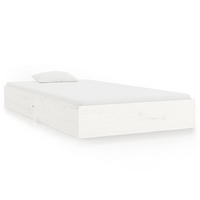 MASSIVHOLZBETT Weiss 90/200 Cm - Weiß, Naturmaterialien (90/200cm) - vidaXL