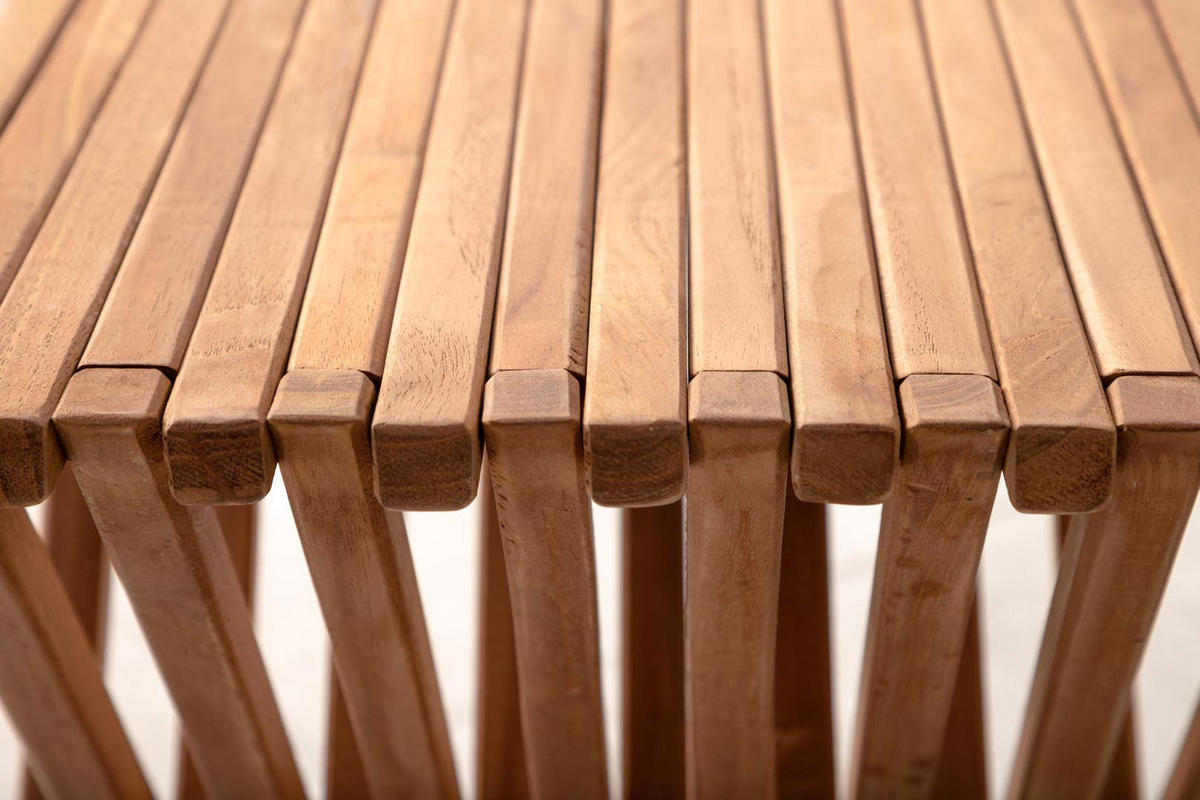 GARTENTISCH Teak Dekor - Teakfarben, Holzwerkstoff (39/37/43cm) - ebuy24