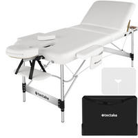 MASSAGELIEGE 3 Zonen Phuket,212 x 103 x 90 cm,weiß - Weiß, Metall (103/90/212cm) - tectake