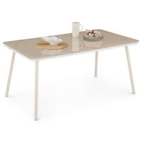 GARTENTISCH VOLONTE - Beige, Glas/Metall (90/160/75cm) - IDIMEX