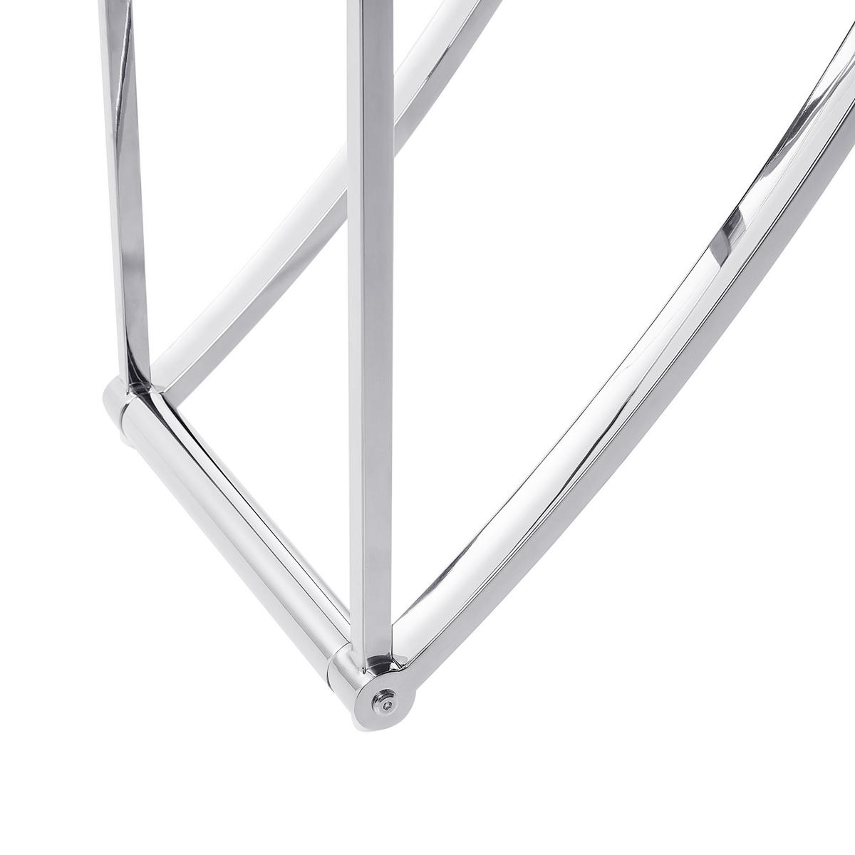 RAFT cu 4 niveluri metal 175 cm argintiu Hollow - argintiu, metal (120/175/34cm) - Beliani