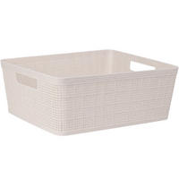 ORGANIZERBOX Basic Beige 35/29/13 cm Kunststoff - Beige, Kunststoff (35/29/13cm) - Mondex