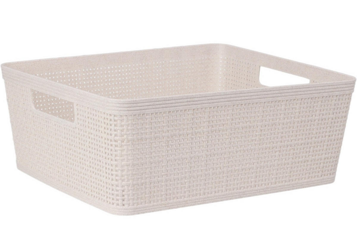 ORGANIZERBOX Basic Beige 35/29/13 cm Kunststoff - Beige, Kunststoff (35/29/13cm) - Mondex