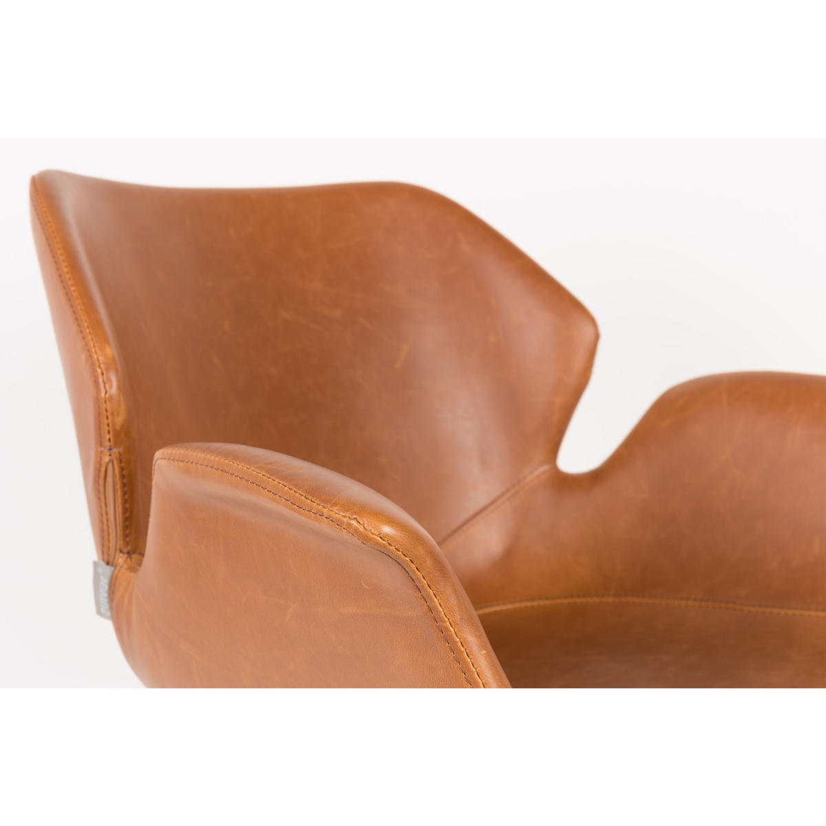 BÜROSTUHL Nikki Bürostuhl Armlehne Braun - Braun, Kunststoff (77/77.5/77cm) - Zuiver