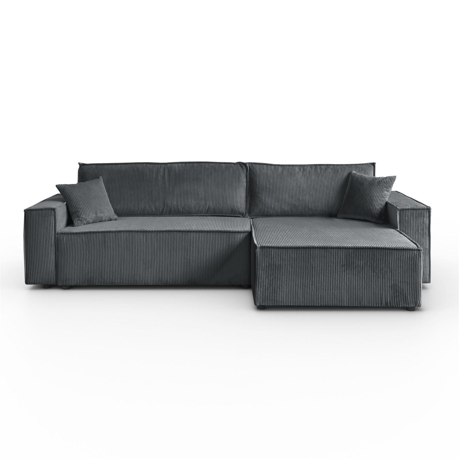Thumbnail - Lookway Ecksofa, Dunkelgrün, Textil, 4-Sitzer, L-Form,L-Form, 277x143 cm, Wohnzimmer, Sofas & Couches, Wohnlandschaften,...