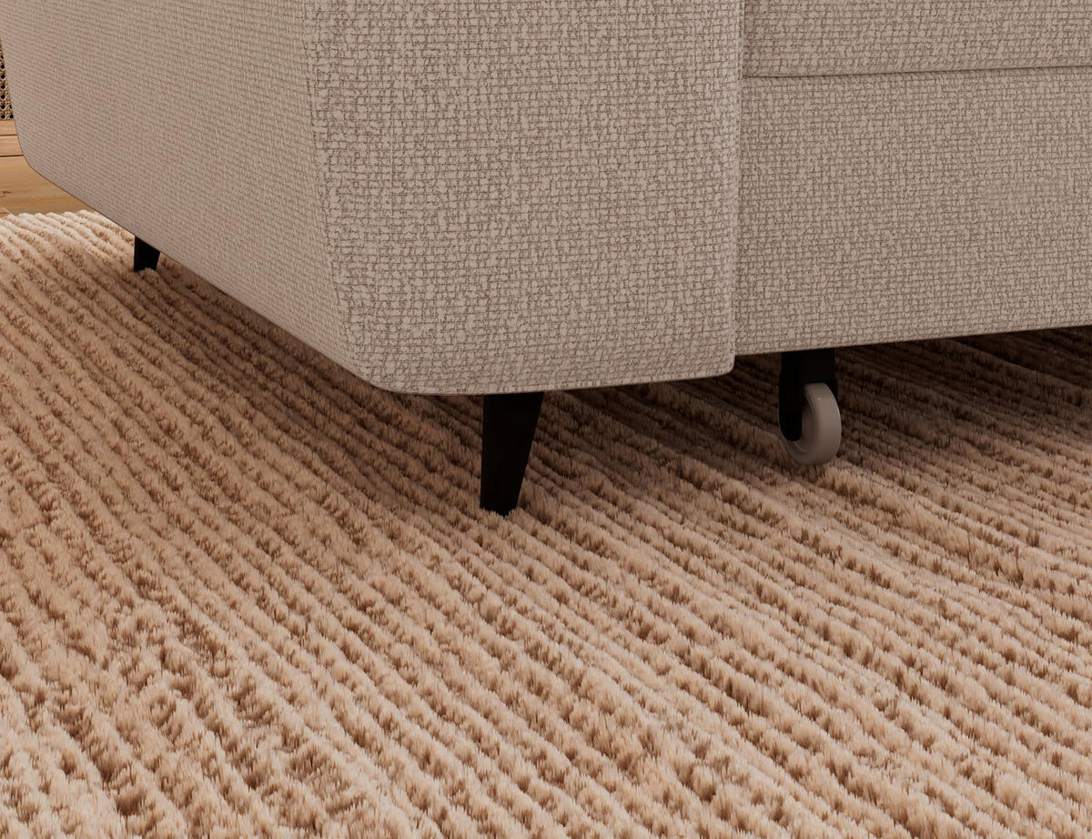 ECKSOFA Vesteria mit Schlaffunktion und Bettkasten – Modernes Design, verstellbare Kopfstützen und hoher Sitzkomfort - Beige, Kunststoff (279/72cm) - Wohnideebilder