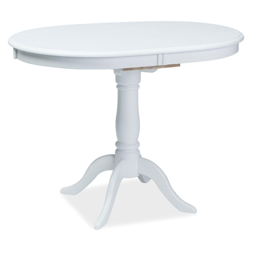 ESSTISCH Dello weiß 100-129 cm / 70 cm / 75 cm - Weiß, Holz/Holzwerkstoff (70/100/75cm) - Feldmann-Wohnen