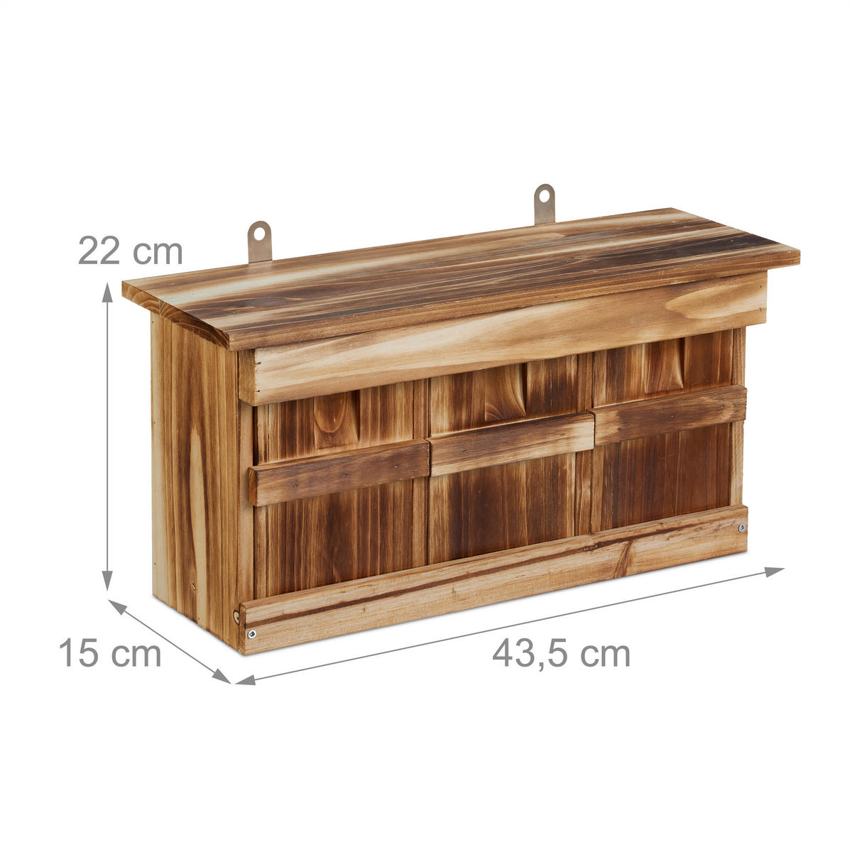 NISTKASTEN - Braun, Holz/Metall (43.5/22/15cm) - Relaxdays