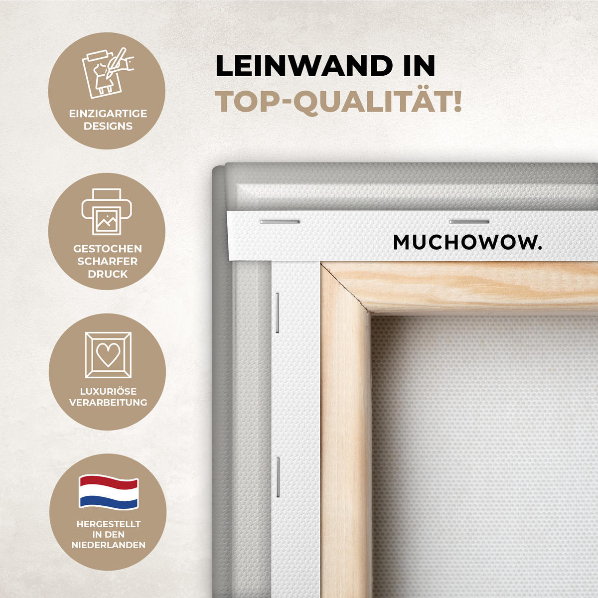 LEINWANDBILD Aussicht - Baum - Meer - Palme - Hügel - Strand - Blau Wanddeko 90x60 cm - Blau, Textil (90/60cm) - MuchoWow