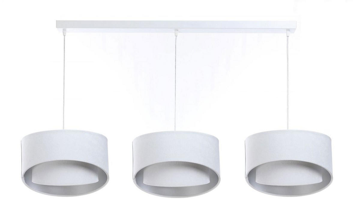 HÄNGELEUCHTE Silber 30/18 cm - Weiß, Kunststoff (30/0.3/18cm) - ONZENO