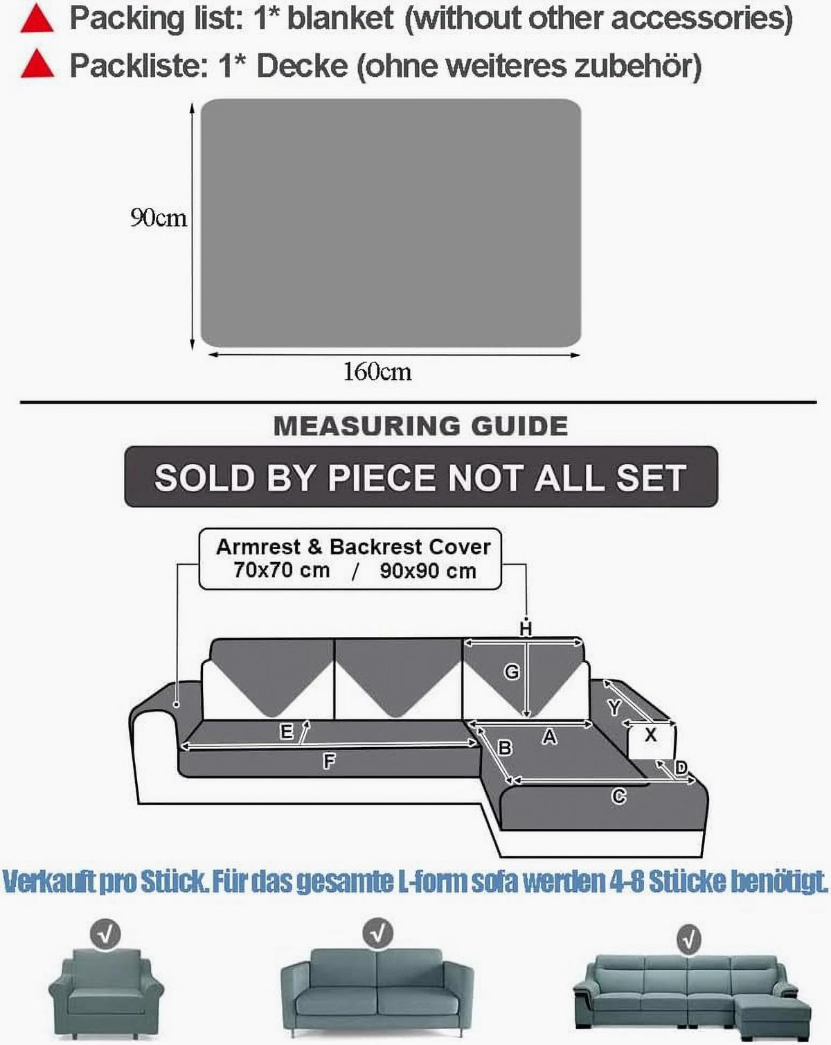 SOFADECKE Kordsamt Rutschfeste 1 Stück - Beige, Textil (90/160cm) - Kaket