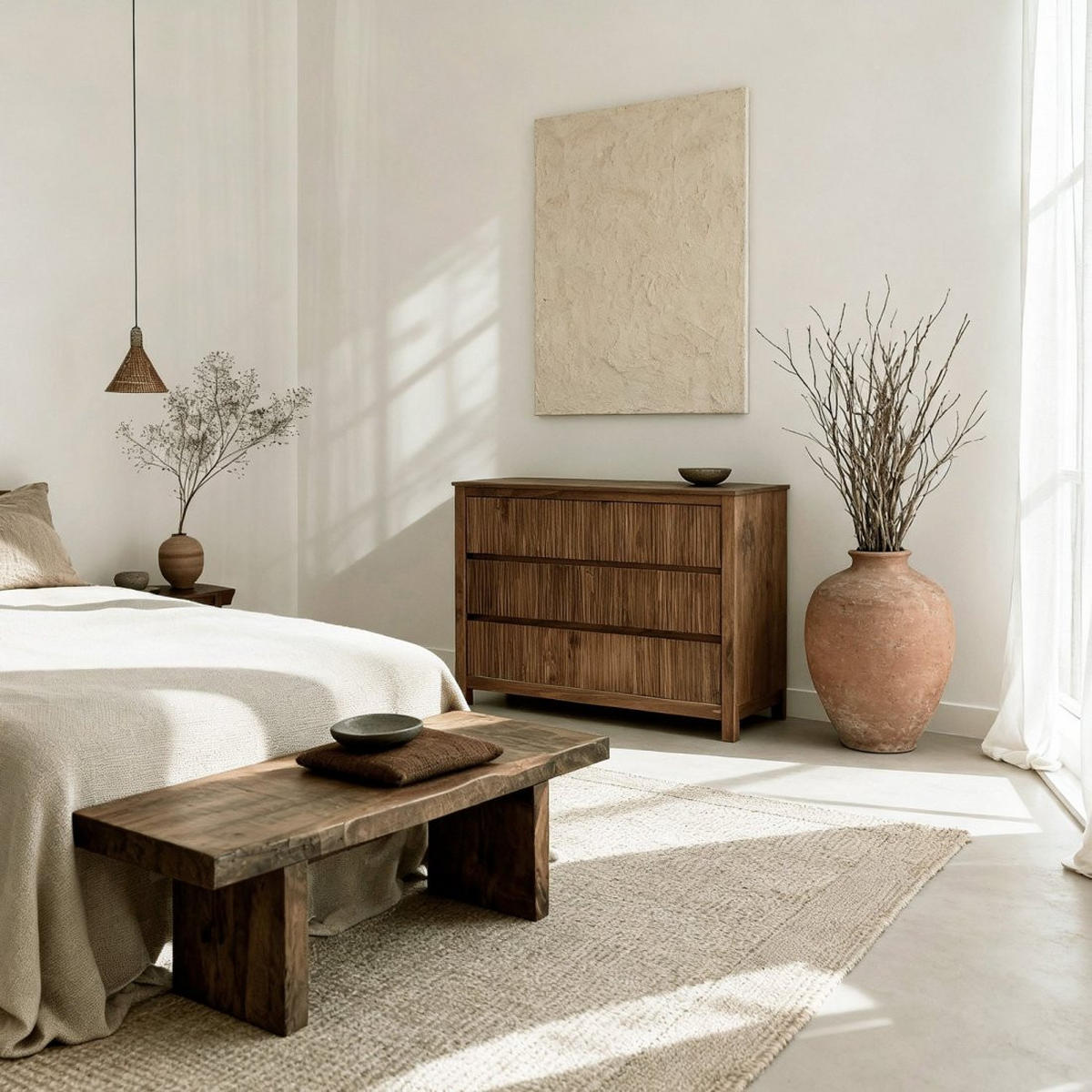 KOMMODE MIT SCHUBLADEN Hanne Natürlich 100 cm x 80 cm - Naturfarben, Holz (100/80/39cm)