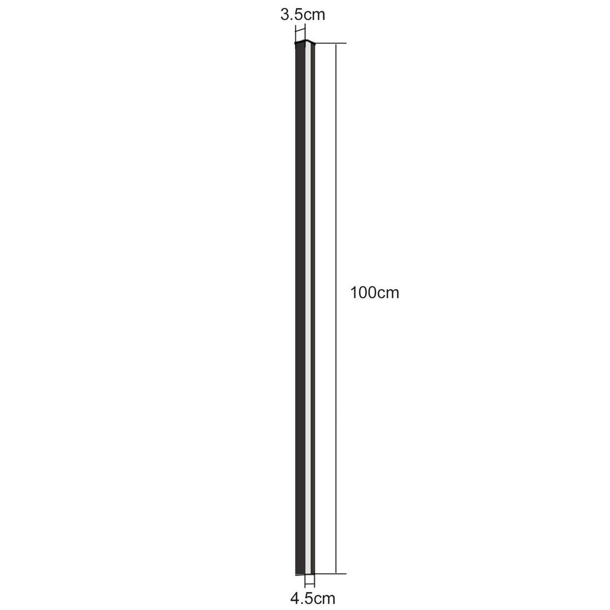 LED-WANDLEUCHTE Flash 2.5/4/100 cm - Schwarz, Metall (4/100/2.5cm) - ZMH