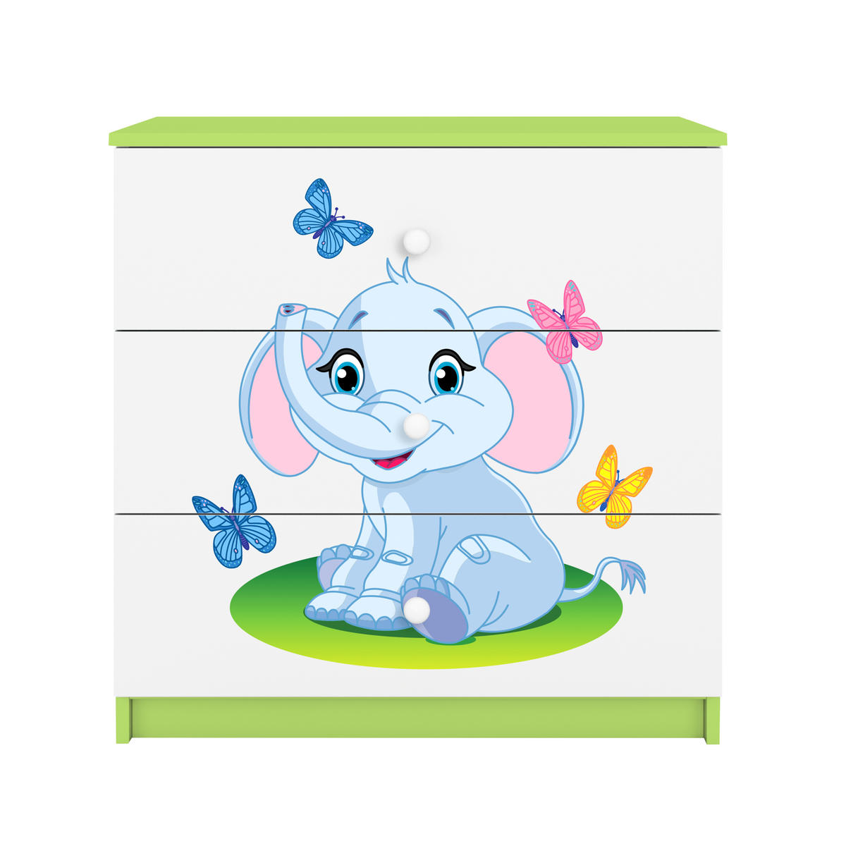 KOMMODE Babydreams Elefant 81/81/41 - Grün, Holzwerkstoff (81/81/41cm) - RAUMHIRSCH FURNITURE