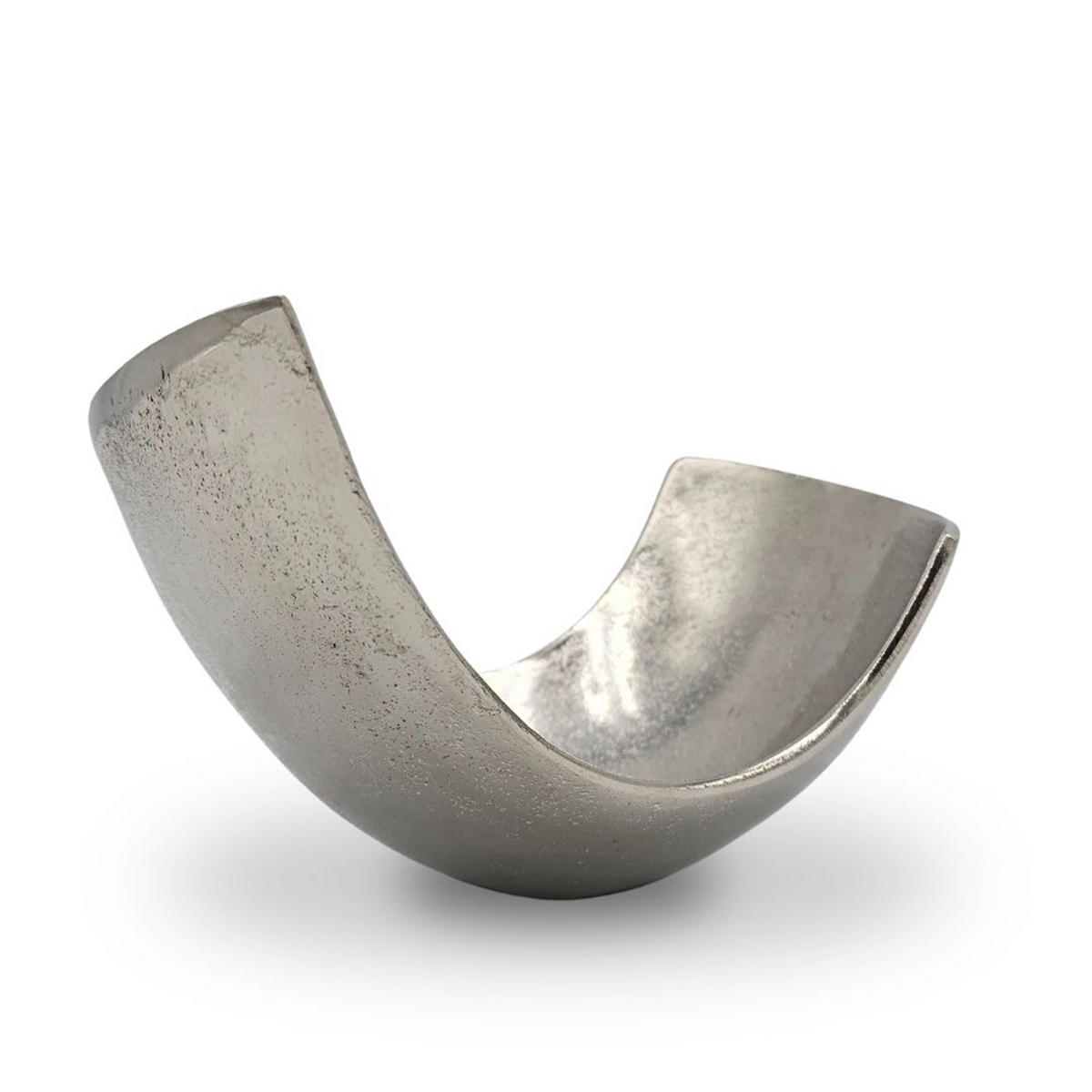 DEKOSCHALE ONDA Aluminium silberfarben - Silberfarben, Metall (24cm) - DESIGN DELIGHTS