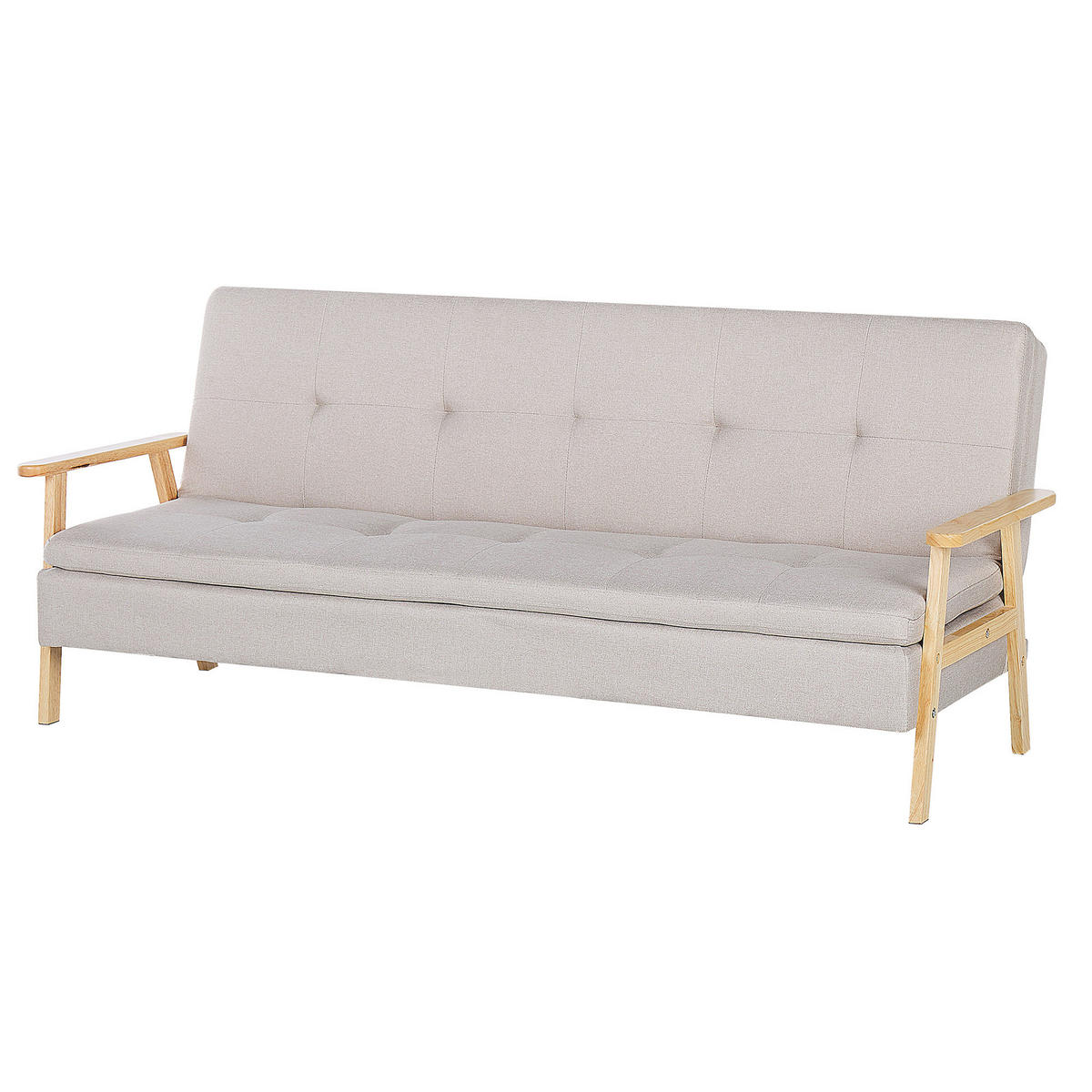 SCHLAFSOFA Polsterbezug Beige Tjorn - Beige, Textil (204/84/67cm) - Beliani