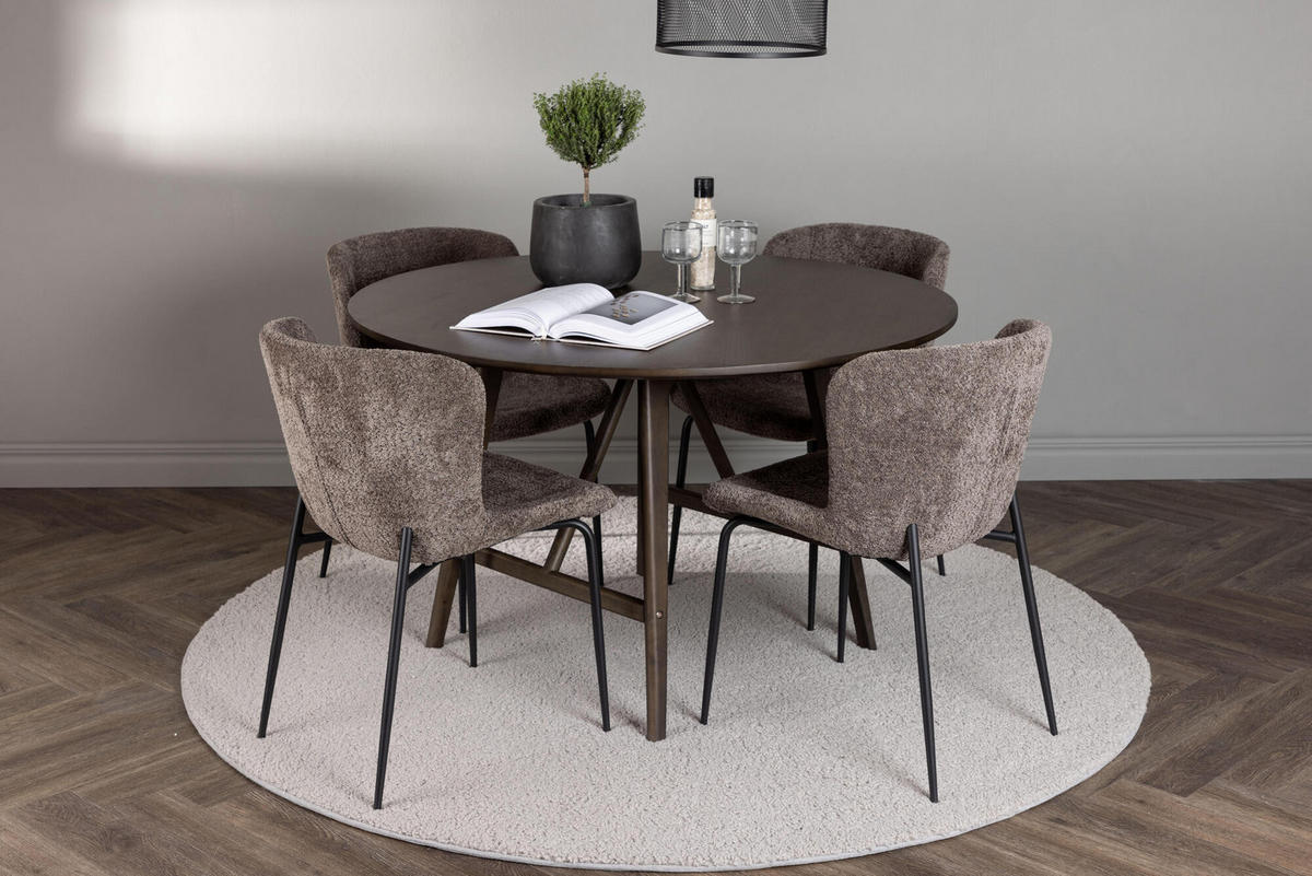 ESSTISCH KASEIDON Braun 100x100x75 cm - Braun, Holz (100/100/75cm) - FURNLUX