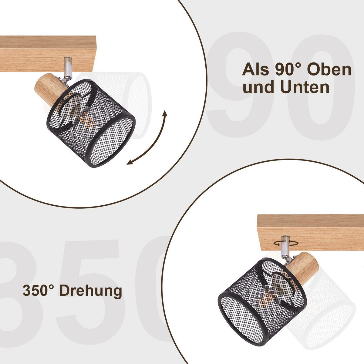 STRAHLER Gisela 4-flammig 60/10/14 cm - Schwarz, Metall (60/10/14cm) - Nettlife