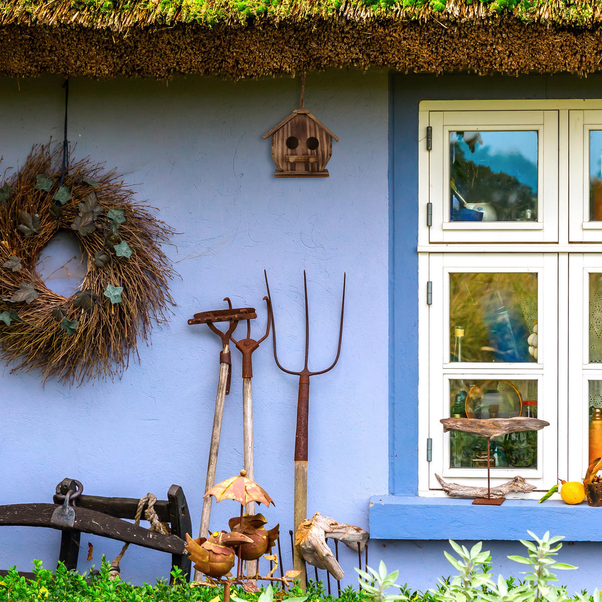 DEKO-VOGELHAUS - Braun, Holz (19/28.5/10.5cm) - Relaxdays