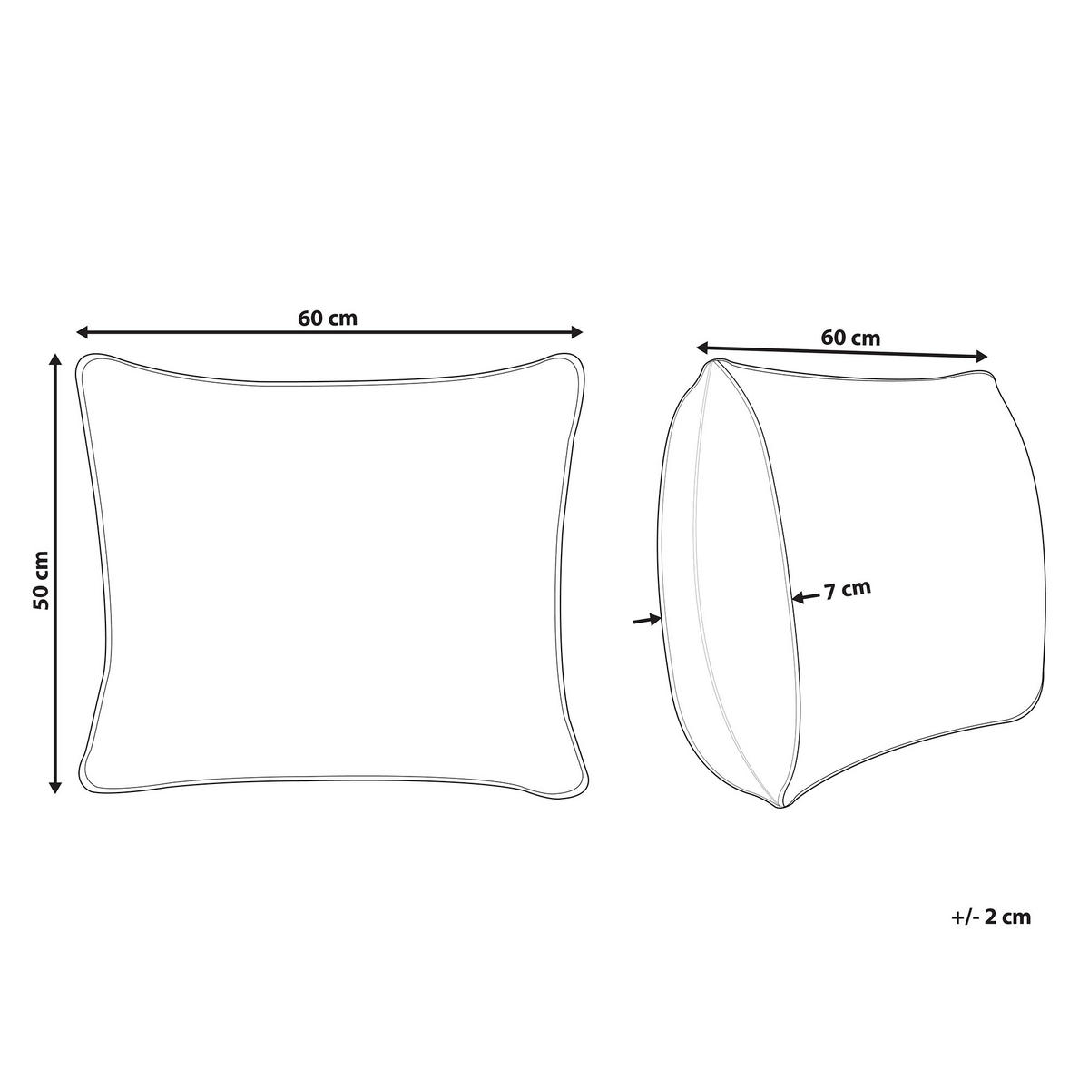 KOPFKISSEN Weiß 50/60 cm Errigal - Weiß, Textil (60/50cm) - Beliani