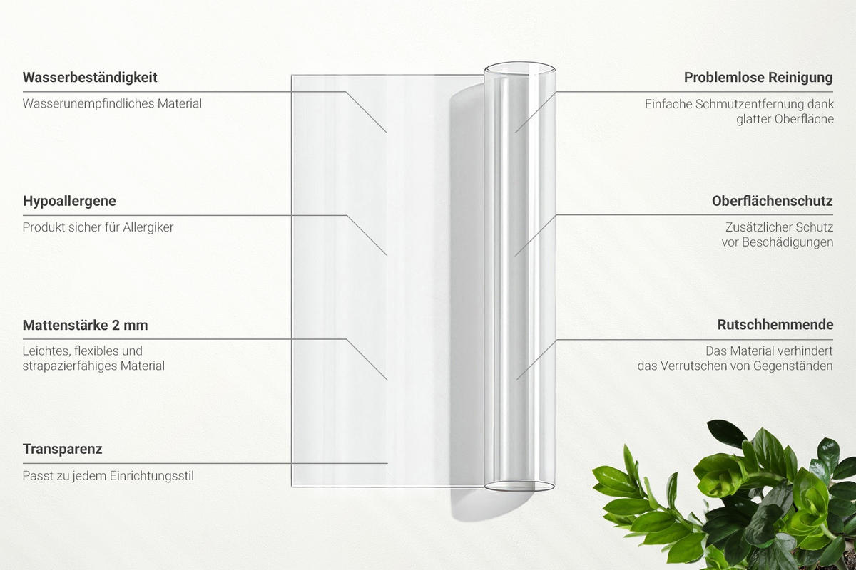 SCHUTZUNTERLAGE 122 x 240 cm – Transparente – Schutzmatte - Transparent, Kunststoff (0.2/122/240cm) - TULUP