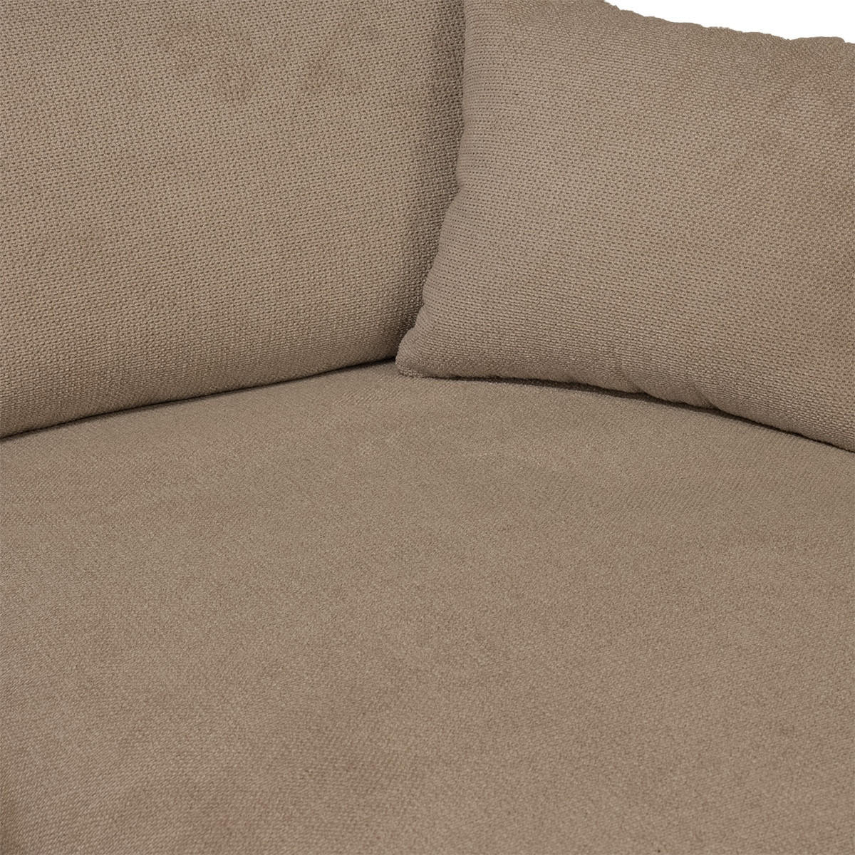 CHAISELONGUE Sofa 3-Sitzer rechts aus Stoff, taupe - Taupe, Textil (270/66/165cm) - Giga Meubel
