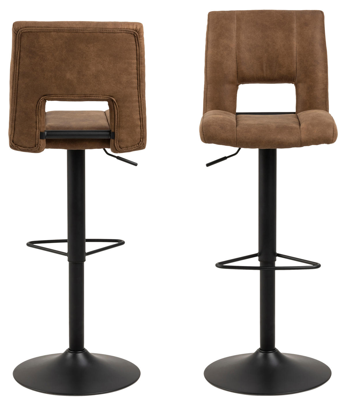 BARHOCKER, Syra, Stühle Hellbraun, Stoff, 42 x 52 x 115 cm, 2-teilig - Hellbraun, Textil/Metall (42/115/52cm) - ebuy24