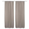 VORHANG Amelie TK mit Kräuselband 140x245cm Sand (2tlg) - Sandfarben, Textil (140/245/1cm) - Beautissu 