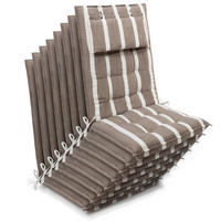 HOCHLEHNER Sun-HL 119x50x8cm Beige-Weiß-Gestreift (8tlg) - Beige, Textil (50/120cm) - Beautissu 