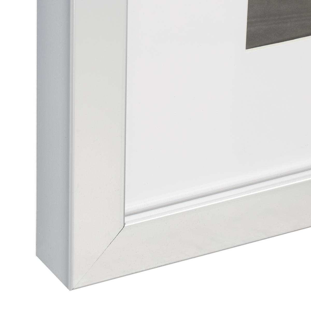 2xBILDERRAHMEN - Silberfarben, Glas/Holzwerkstoff (41/41/2.5cm) - Relaxdays